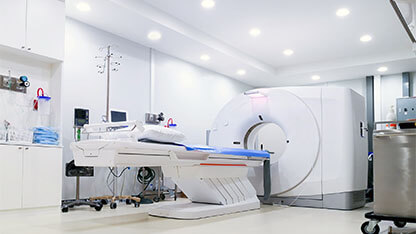 multi detector CT Scanner (Computed Tomography ) medical equipment in ct scan room